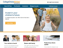 Tablet Screenshot of collegechoiceadvisor529.com